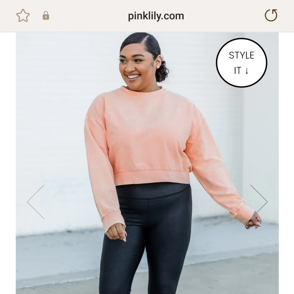 Corded cropped pull over